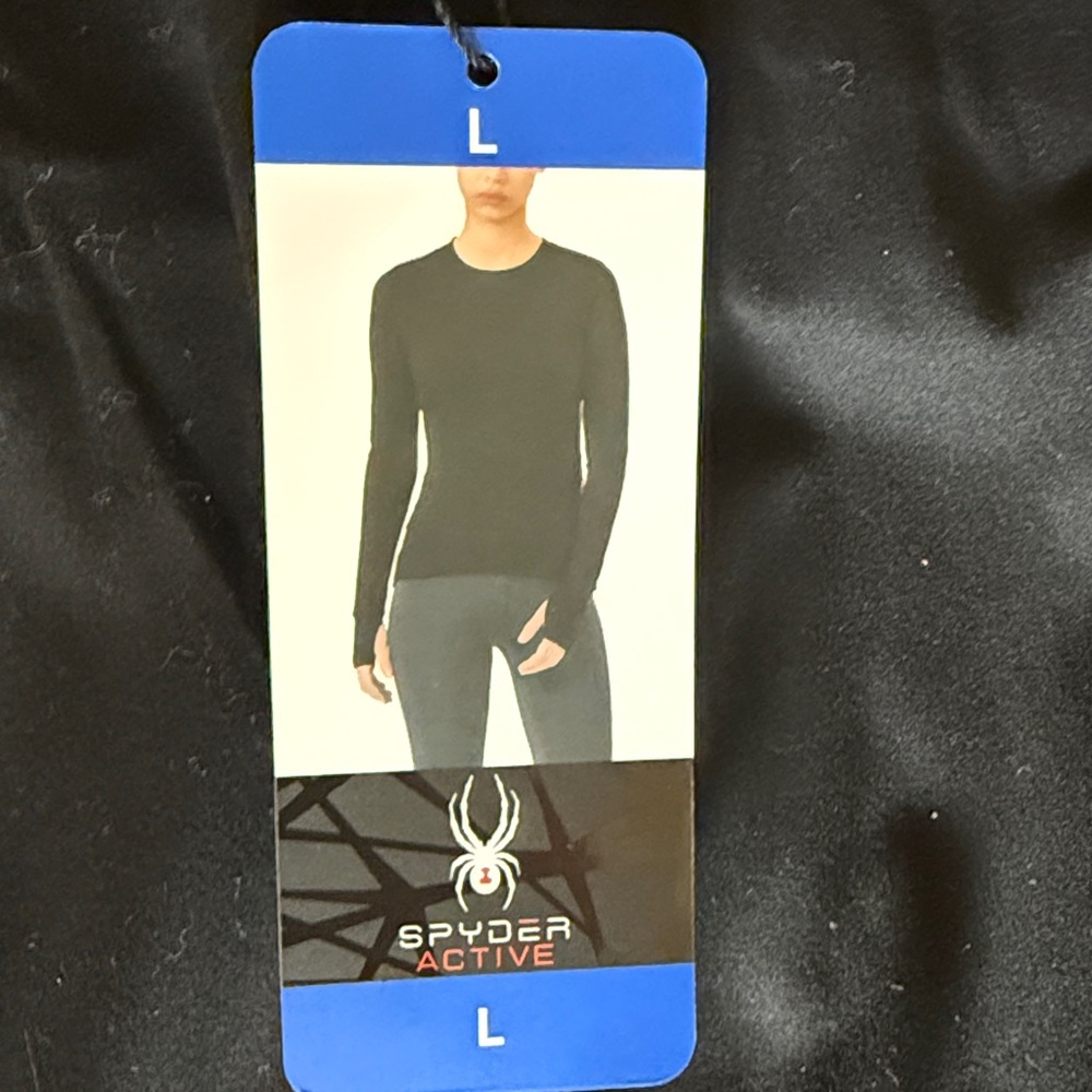 SPYDER ladies crewneck long sleeve athletic shirt NWT large